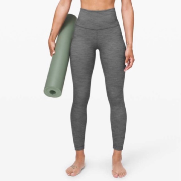 LULULEMON Athletica Align Pant II 25” Mini Heathered Herringbone Black/White - Picture 3 of 14